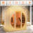 SMARTMAK 2 Person Infrared Saunas for Home with Recliner, WIIFI Control, 220V Traditional Sauna for Indoor Use, Canadian Helmock, Full Spectrum Sauna with 9 Heating Panels
