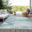  Machine Washable Indoor/Outdoor Chantille ACN876 Black Rug-1042205912