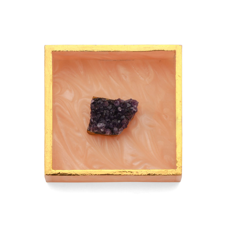 Porte-serviette plat en résine, Rose