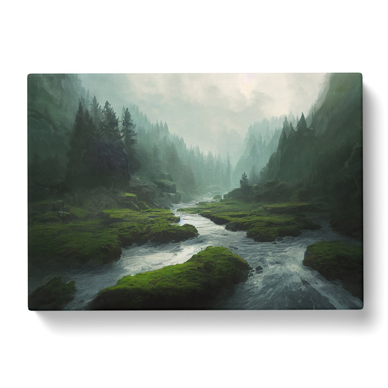 Daring Forest Stream - Wrapped Canvas, 50cm H x 76cm W x 3cm D