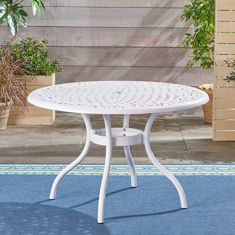 Table de salle à manger ronde, Blanc