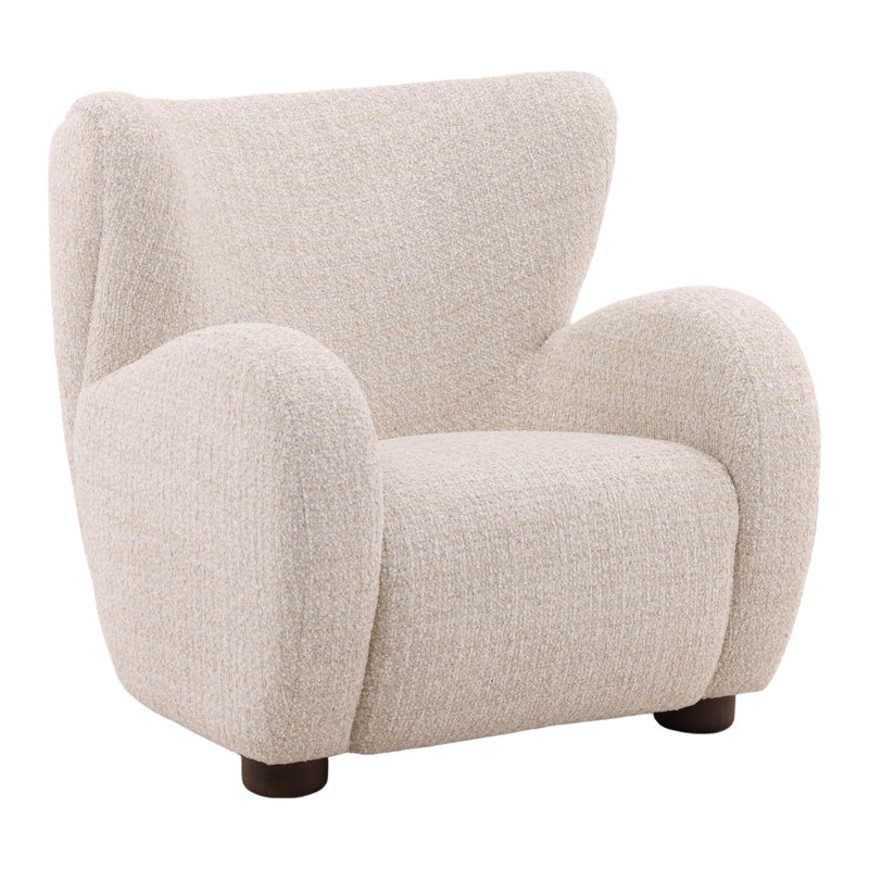 Rose Polyester Occasional Chair, Sand