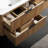 Fully Assembled Luxury 60" Oak Floating Bathroom Vanity & Sinks Mid-Century Style Wall-Mounted Bathroom Cabinet