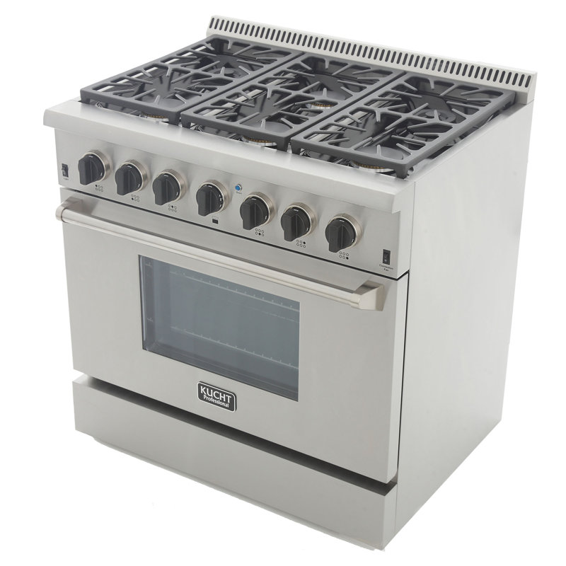 Kucht 36'' W Range, Classic Silver, Liquid Propane
