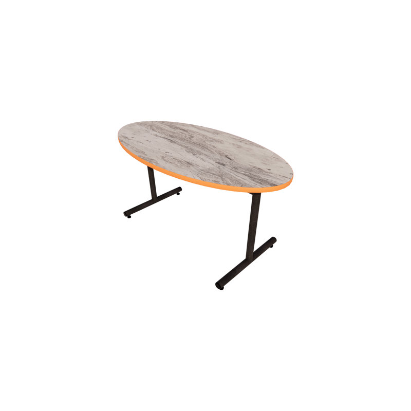 Table de social - Elliptique, 30' ' H x 60' ' L x 30' ' L, blanc