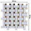 Metro Dog Bone Basketweave 0.92 In. X 2.26 In. Porcelain Basketweave Mosaic Wall Tile-860539075