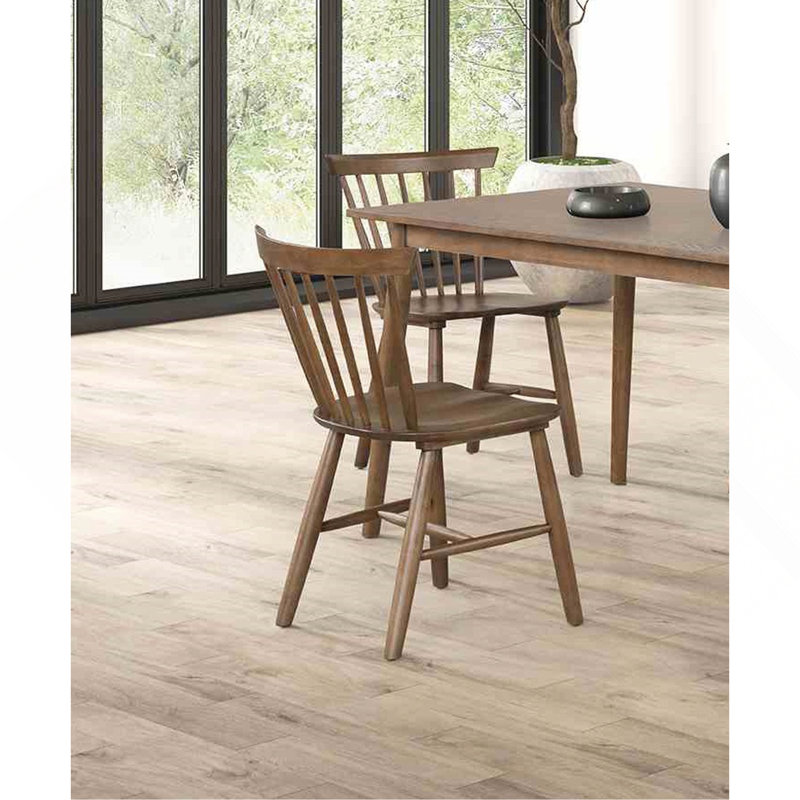 Chaise de salle à manger de style Mid-Century 2 pièces, Noyer