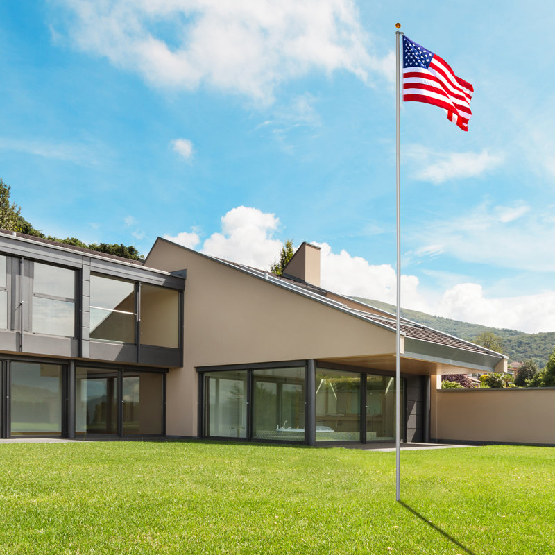 Ensemble de tringle modulaire en alliage d'aluminium 30 pi Silver