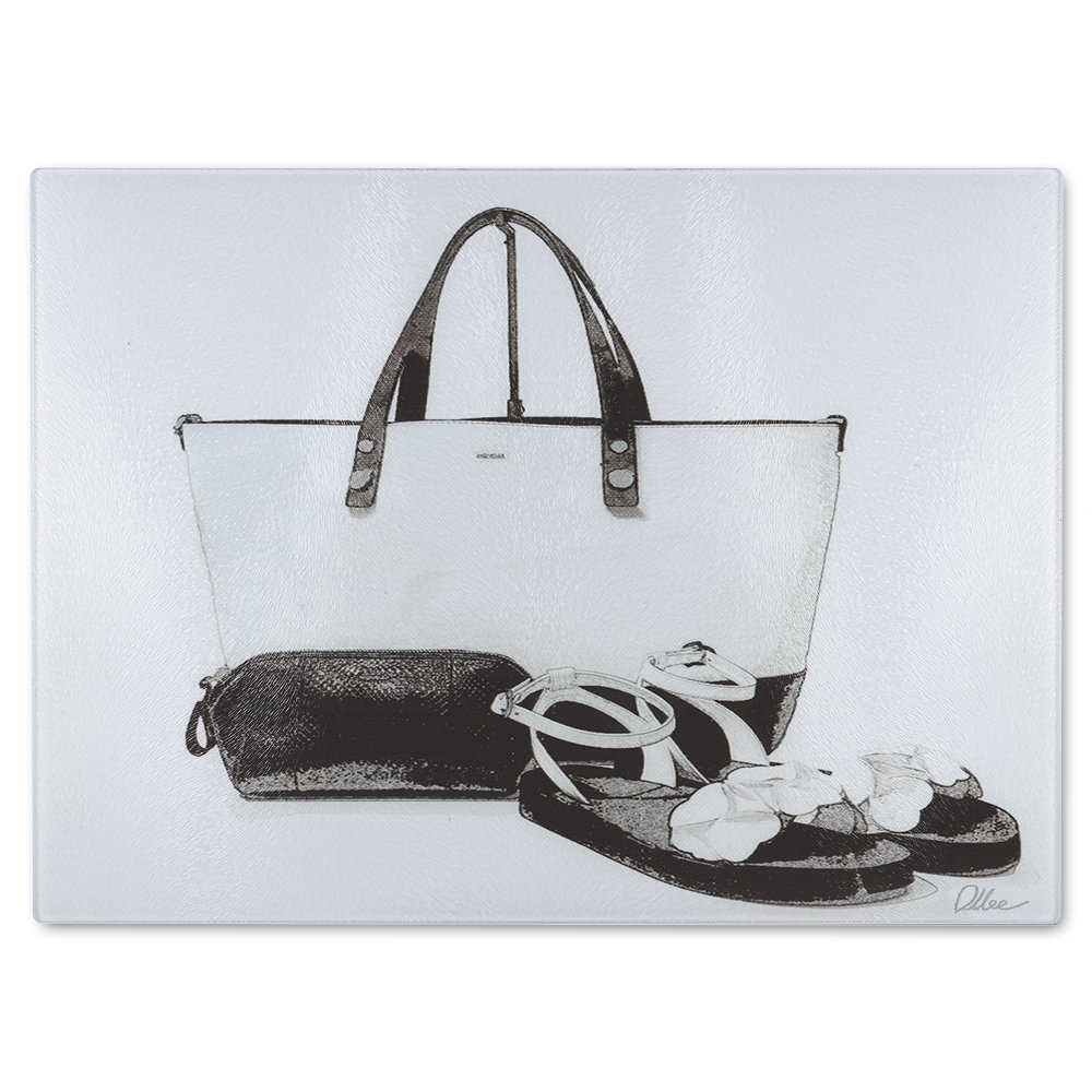 Dressed To Impress Glass Chopping Board
