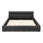 Grand lit plateforme en chenille gris foncé par RIDGEPOLE-31467077