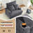 Oversized Chaise Lounge Chair Indoor with Ottoman, 39" W Corduroy Upholstered Comfy Sofa Couch with Cupholders and Deep Seat, Convertible Sleeper Sofa Bed Chair for Living Room, Bedroom-516282602
