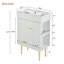 Meuble-lavabo moderne blanc et lavabo en céramique, rangement de salle de bain compact et élégant