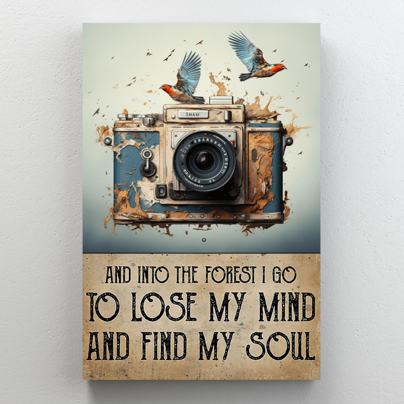 " Camera And Into The Forest 1 ", 14" H x 11" W x 1.25" D