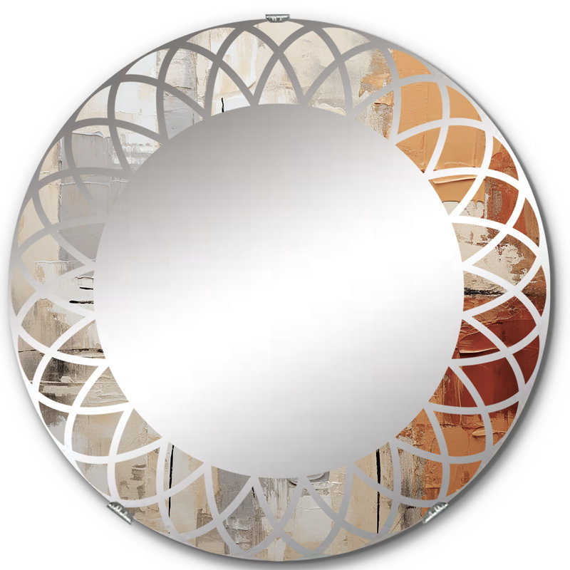 Crescendo - Miroir mural moderne rond, 24 po x 24 po
