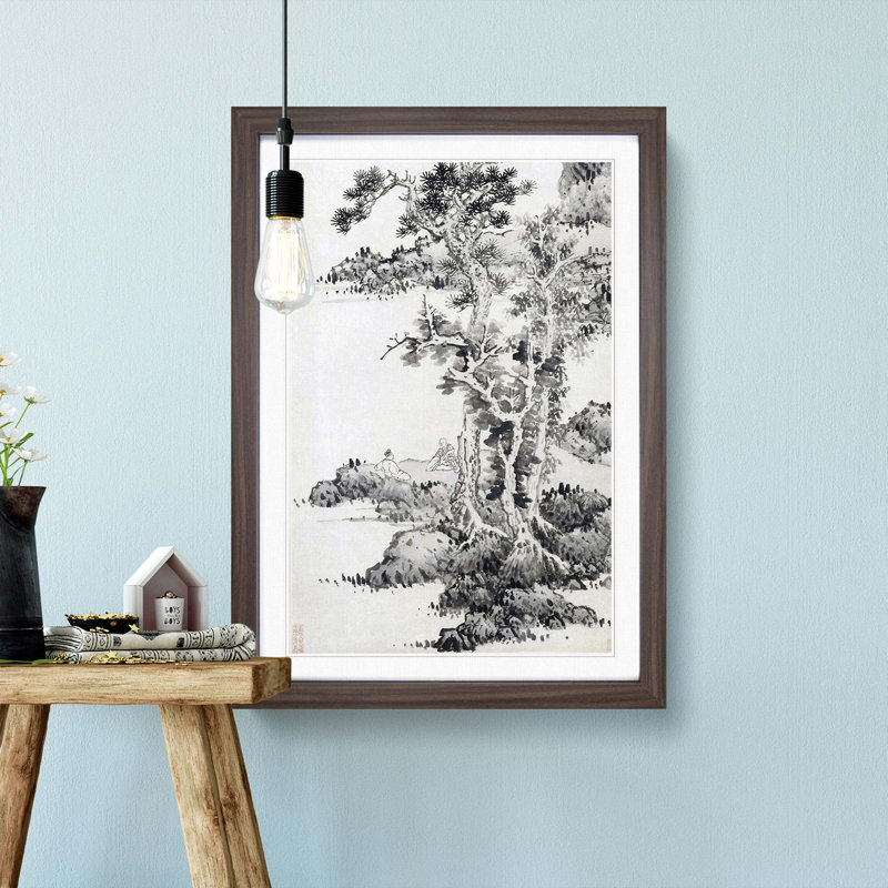 Mighty Tree by Lan Ying - Picture Frame Painting Print, Walnut Framed, 36cm H x 27cm W x 2cm D