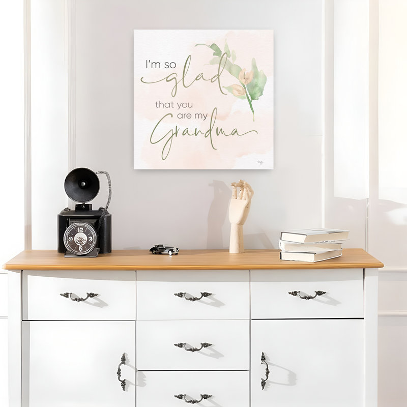 «My Grandma», art floral contemporain, H 18 po x l 18 po