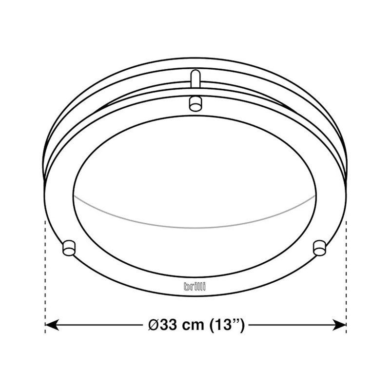 Brushed Nickel 15" LED Flush Mount Ceiling Light