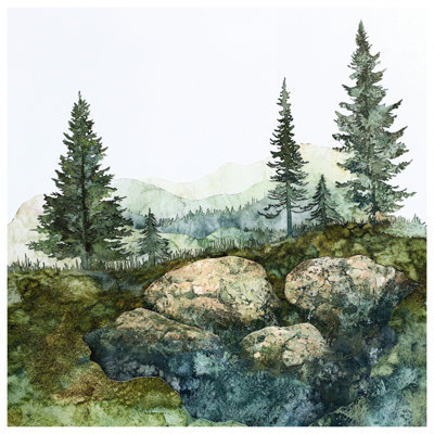 Mountain Forest Landscape Bath Mat