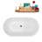51" Streamline Soaking Glossy White Freestanding Tub and Tray With Internal Drain-101413452