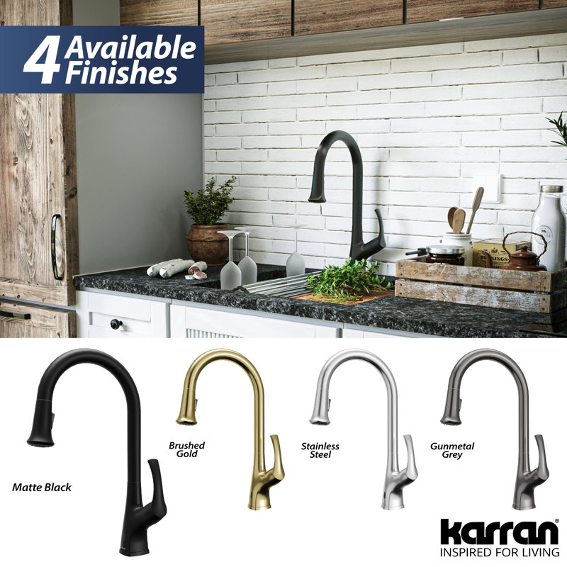 Robinet de cuisine Karran Chantilly, Noir mat
