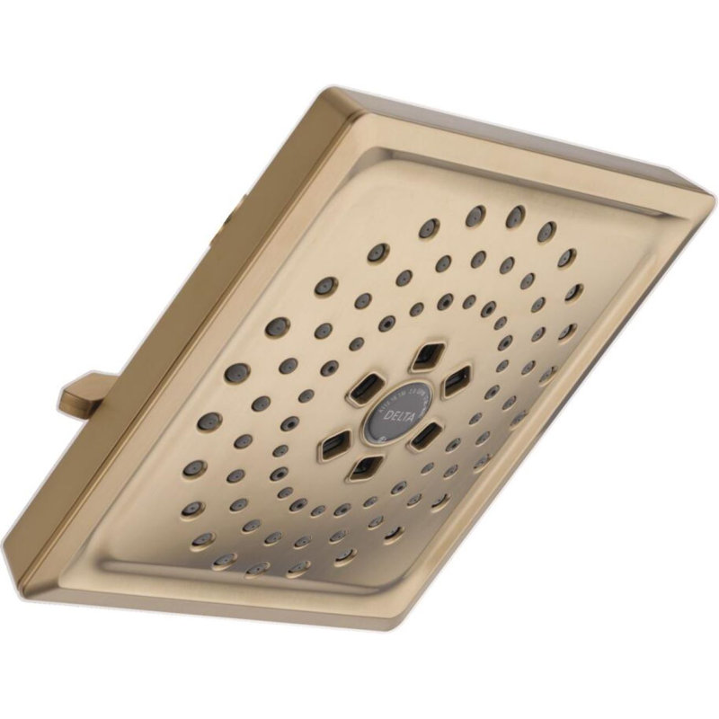 Pomme de douche à pluie réglable avec technologie H2Okinetic, Bronze champagne