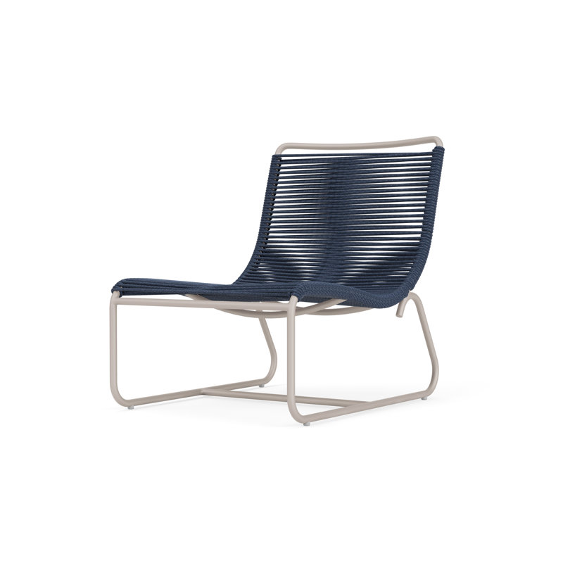 Walter Lamb Outdoor Lounge Chair, Dove Smooth/Marine