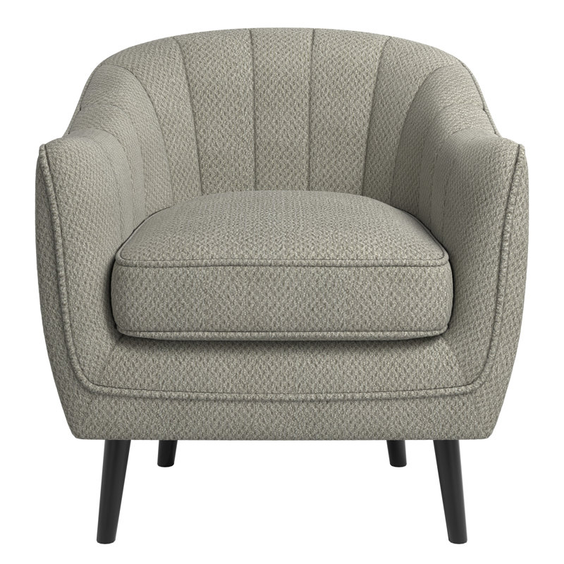 Fauteuil demi-tonneau Arim, Mélange de polyester gris