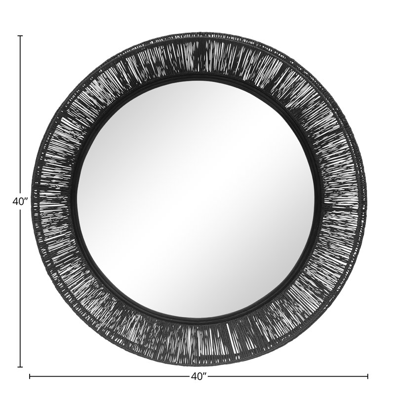 Collins Round Jute Wall Mirror, 40" x 40"