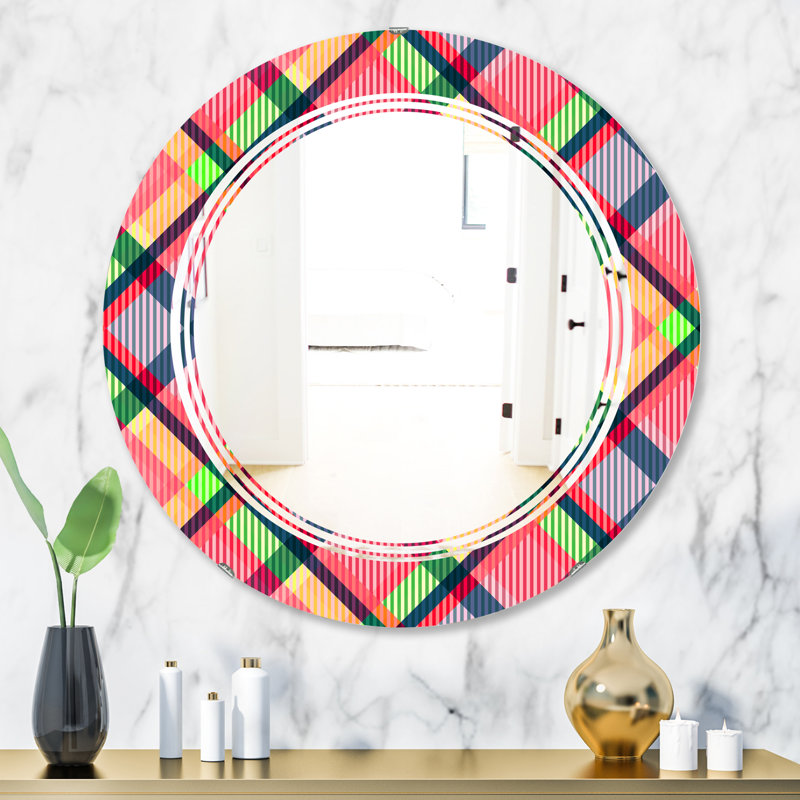 Miroir mural Tartan, 31,5 po x 31,5 po