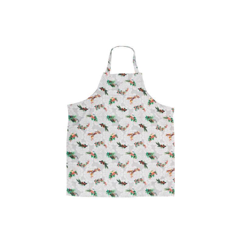 Christmas Floral Bib Apron