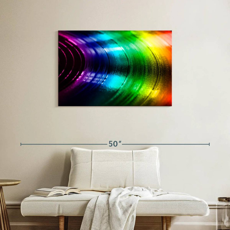Abarca Vinyl Record Rainbow, 24" H x 36" W