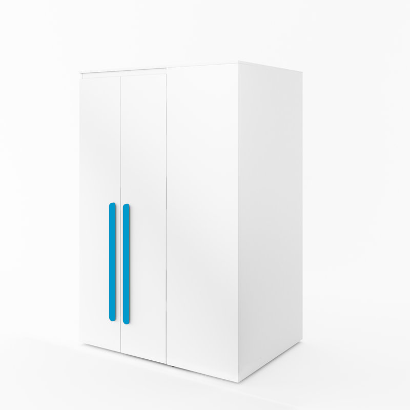 2 Door Manufactured Wood Wardrobe, Blue