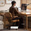 Bureau en L en bois massif avec 1 tiroir Burlywood-810959254-810959257-810959259