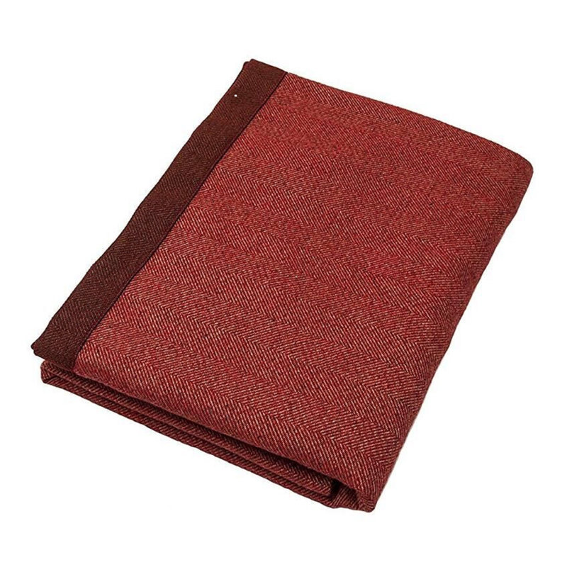 Herringbone Throw Blanket, Red, W180 x L254cm 
