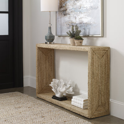 Evana Open Storage Console Table