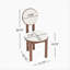 Chaise de salle à manger en polyester avec structure en bois (ensemble de 2)-1462047482