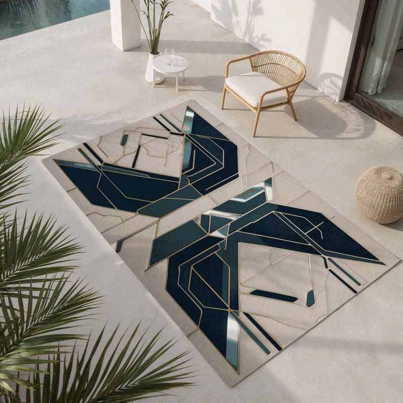 Tapis intérieur et extérieur Stellar Harmony, Rectangulaire 8 pi x 10 pi
