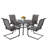 Eular 4 - Person Patio Dining Set Umbrella Hole Included Square Table