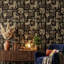 Papier peint stylisé à motif géométrique tribal-2136944400
