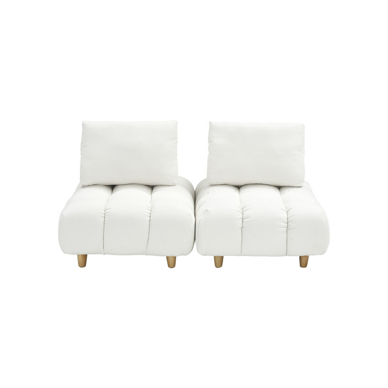 60 pouces de long, tissu de canapé en peluche, avec des sièges spacieux et confortables, pour le salon de bureau, Beige