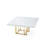 Newcomb Glass Top Metal Base Dining Table-47401635