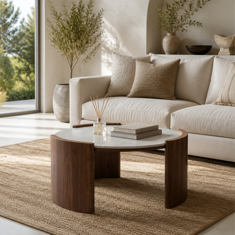 Table basse en pierre frittée Modern