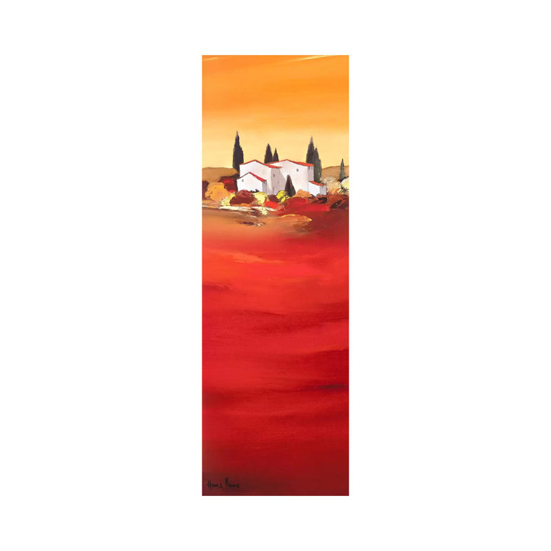 Tuscan Red I by Hans Paus - Wrapped Canvas Panoramic Gallery-Wrapped Canvas Giclée, 30.48 cm H x 91.44 cm W x 1.91 cm D