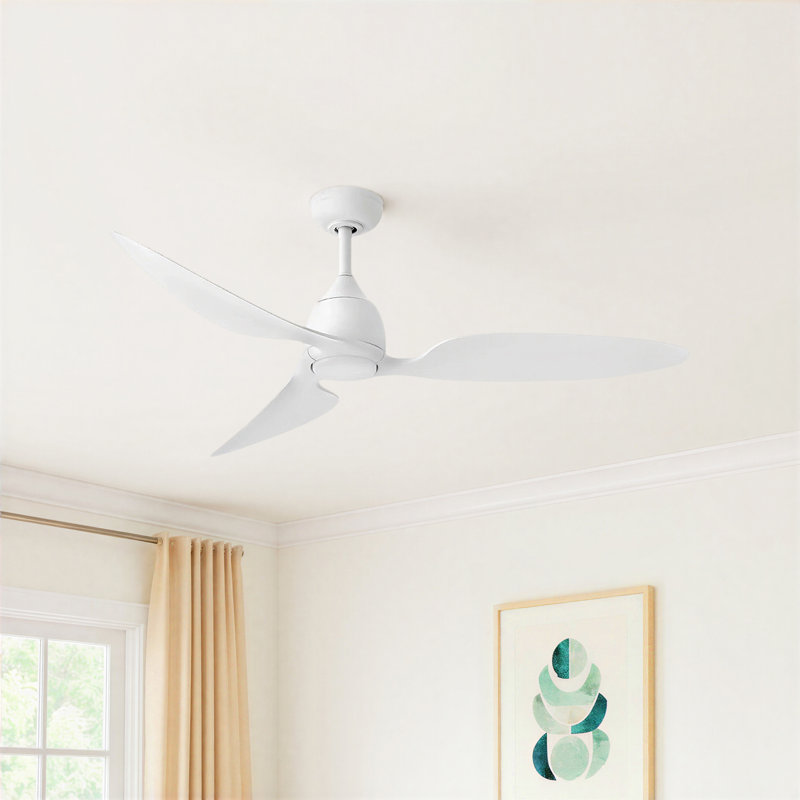 52'' Ceiling Fan with LED Lights, Matte White