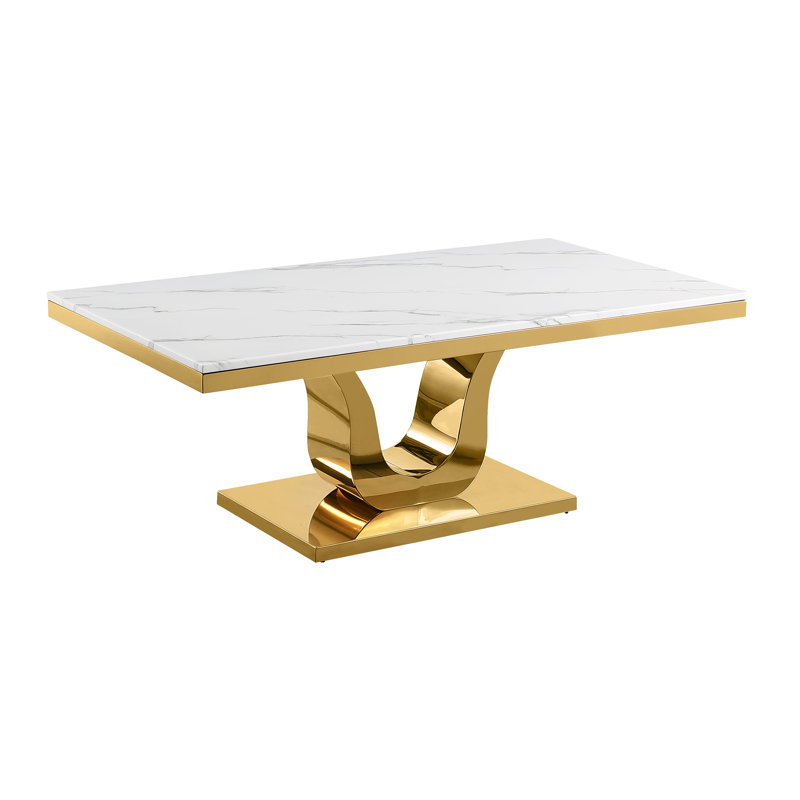 Haileyjade Marble Top Coffee Table