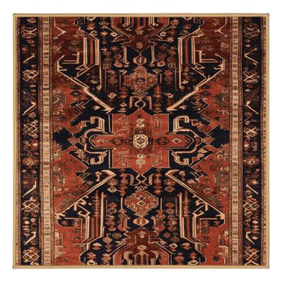 Tapis brun lavable à la machine