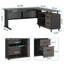 Bureau de direction avec classeur Ottovile-930560091
