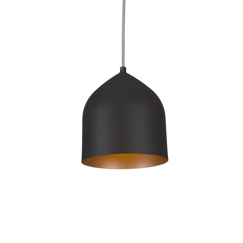 Helena 1 - Light LED Single Pendant, Black/Copper, Gray