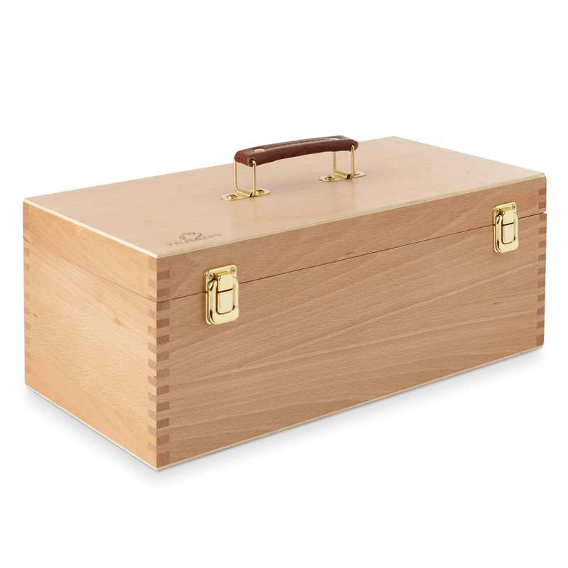 Large Beechwood Art Supply Storage Box