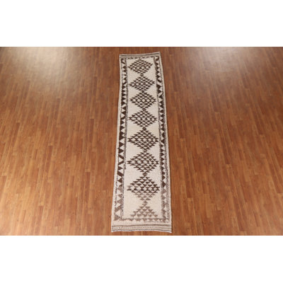 Natural Dye Anatolian Oriental Runner Rug 3x11